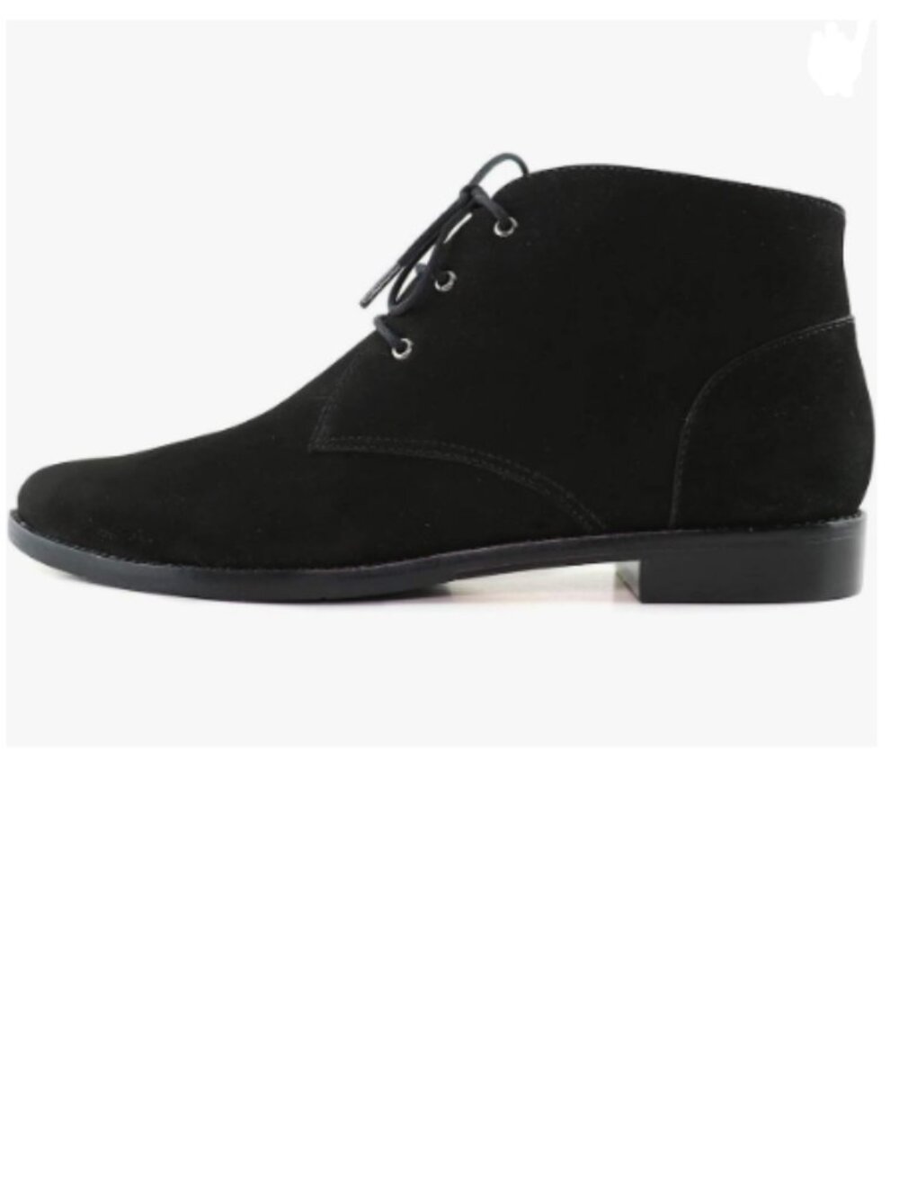 YDN Black Low Heel Pointy Toe Lace Up Chukka Ankle Boots Fall Winter Boot